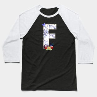 Name Initial Letter F and Fairy Wren Baseball T-Shirt